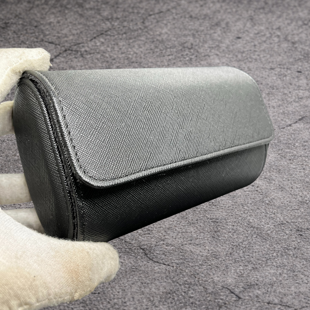 Écrin de Voyage Luxe – Cuir Noir (2 Montres)