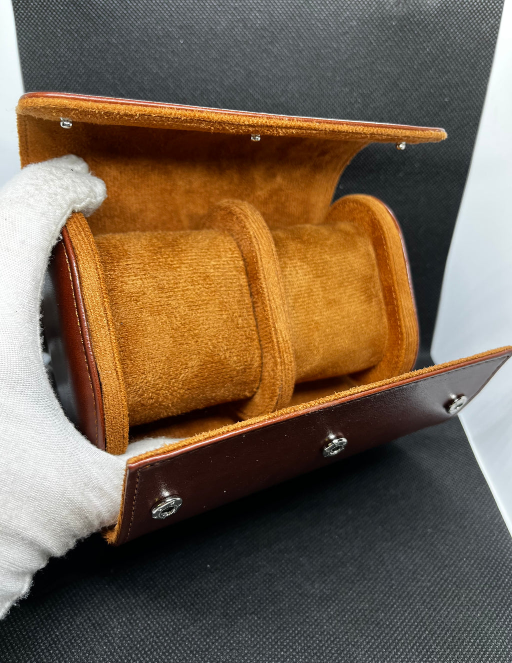 Coffret de Voyage Luxe – Cuir Cognac (2 Montres)