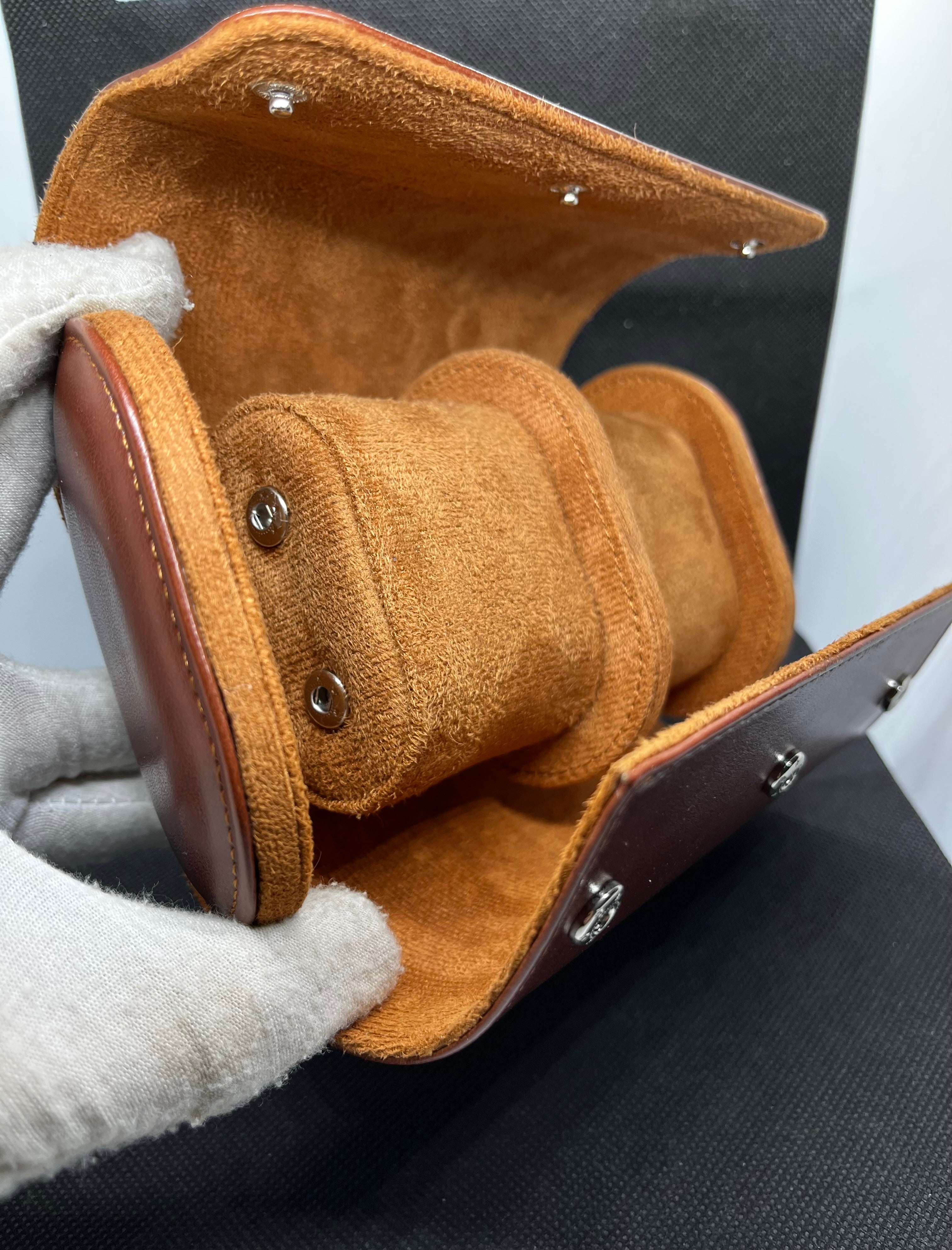 Coffret de Voyage Luxe – Cuir Cognac (2 Montres)