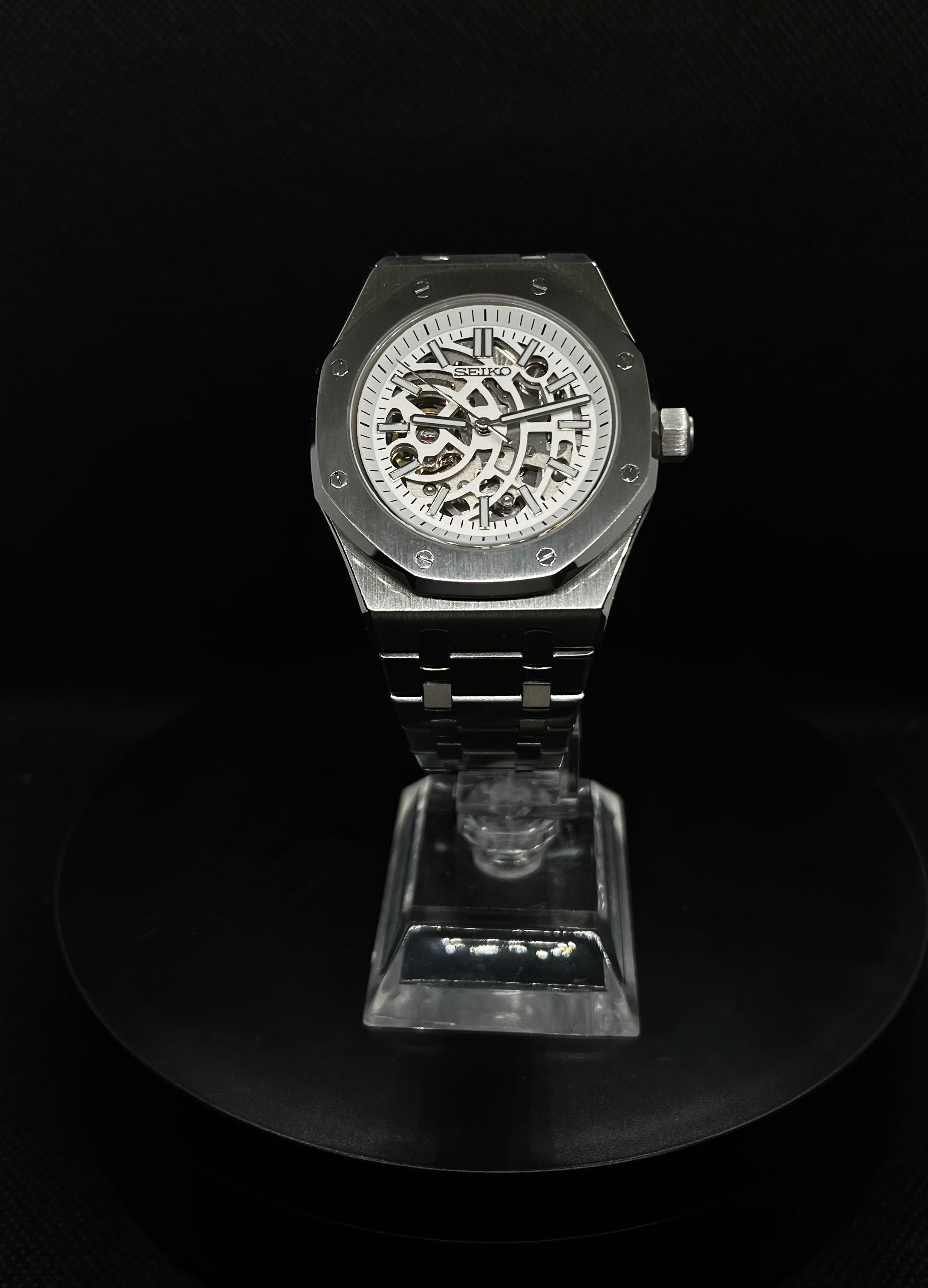 Royal Oak Skeleton – Acier – Blanc