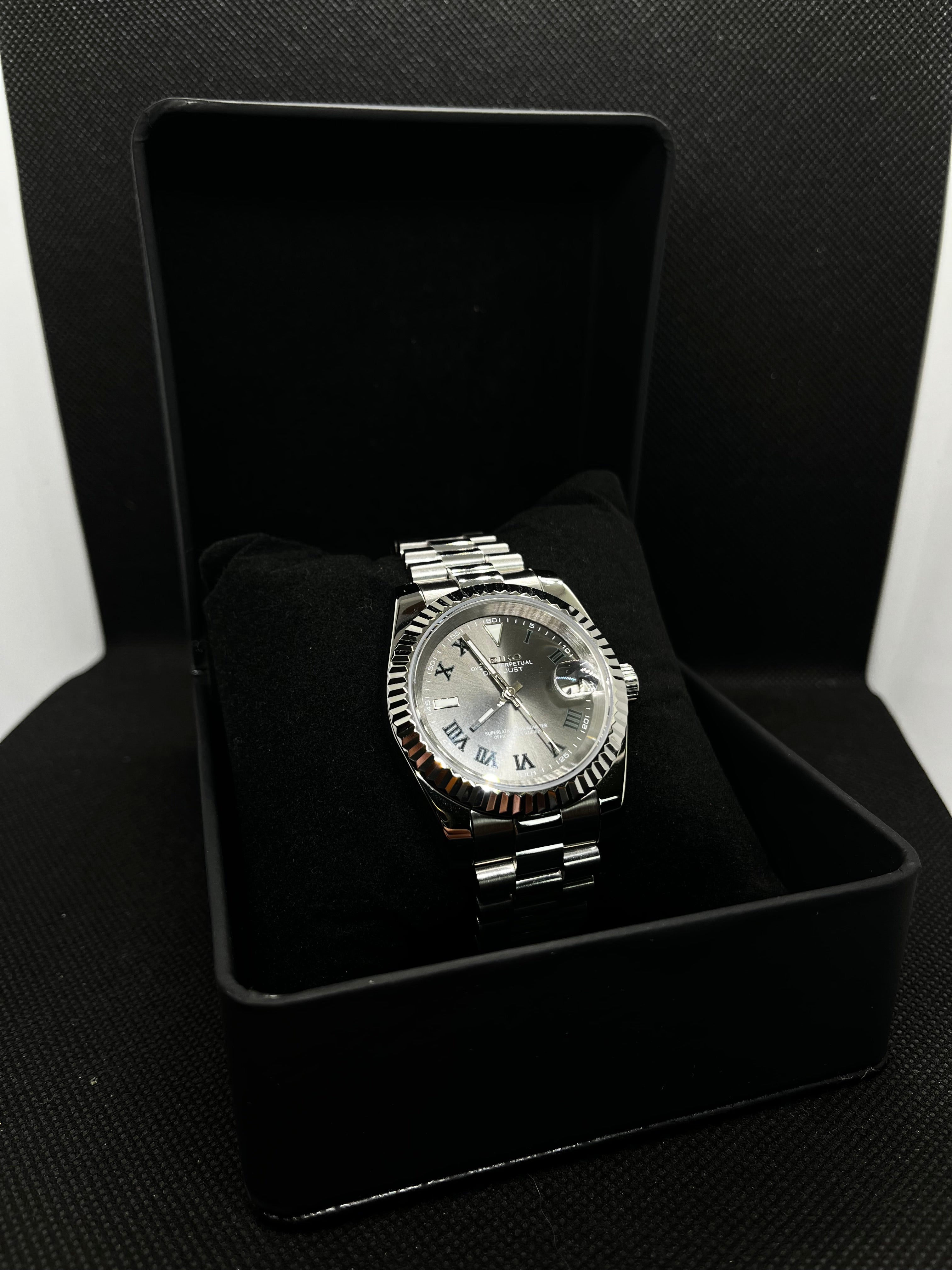 Datejust – Gris Rhodium (Chiffres Romains)