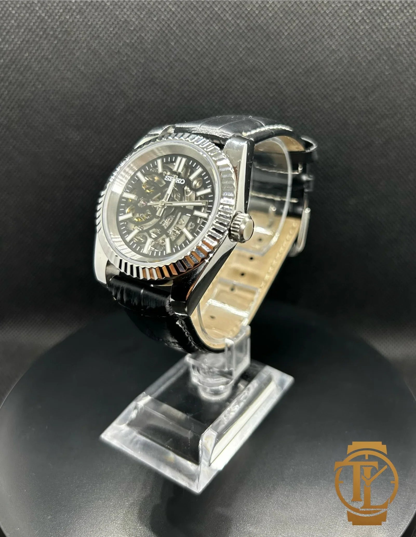 Datejust – Skeleton Noir (Bracelet Cuir)